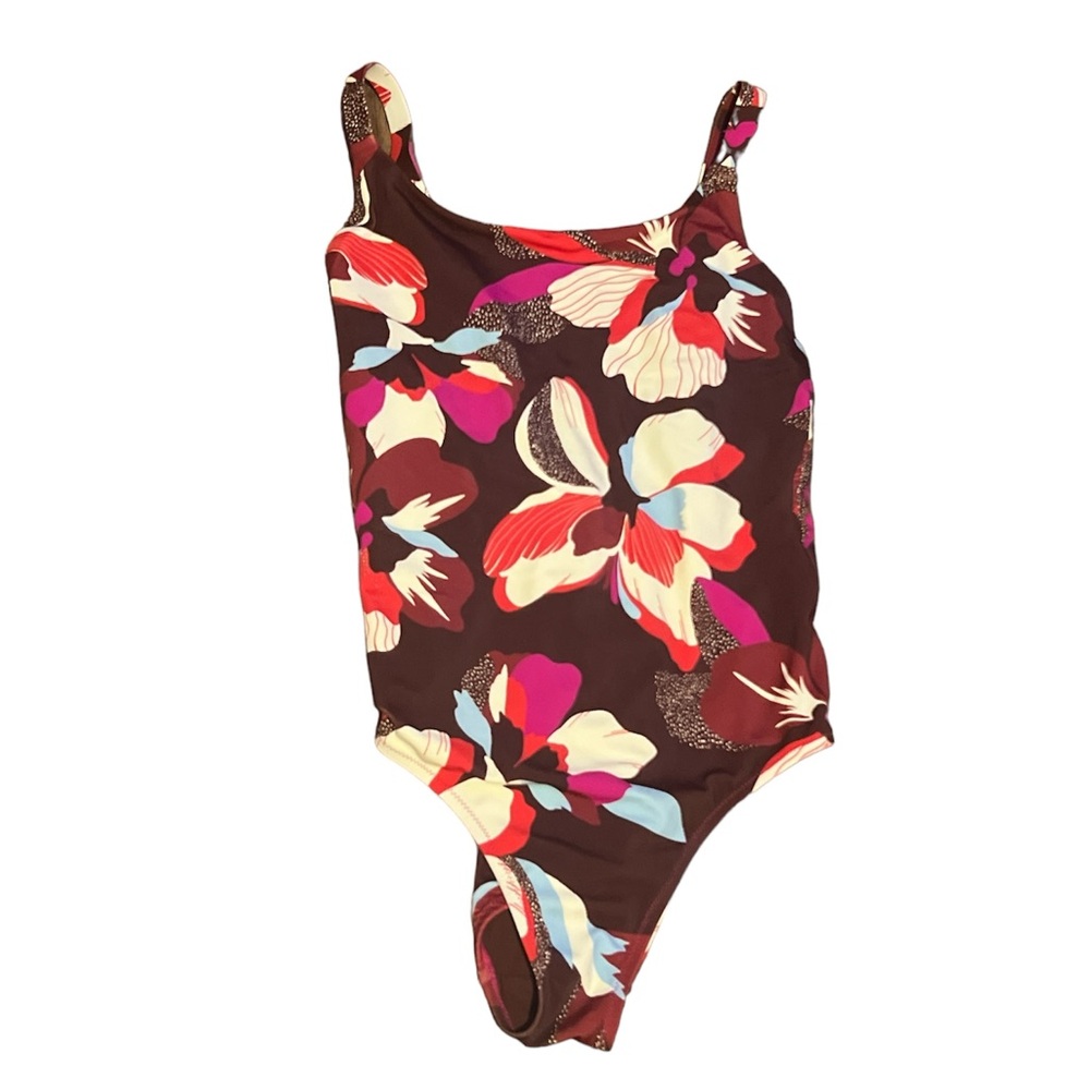 Athleta Floral One-Piece Swimsuit Sz S
